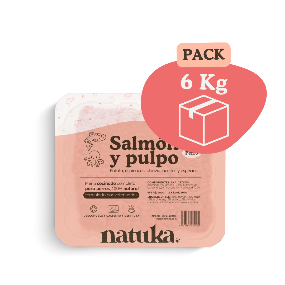 Menú COCINADO salmón y pulpo