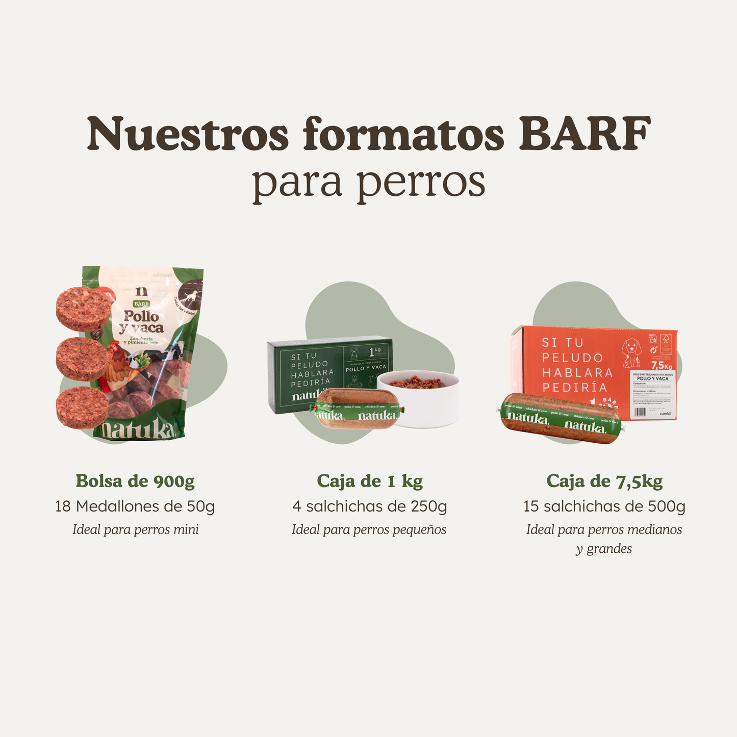 Menú BARF de pollo y vaca