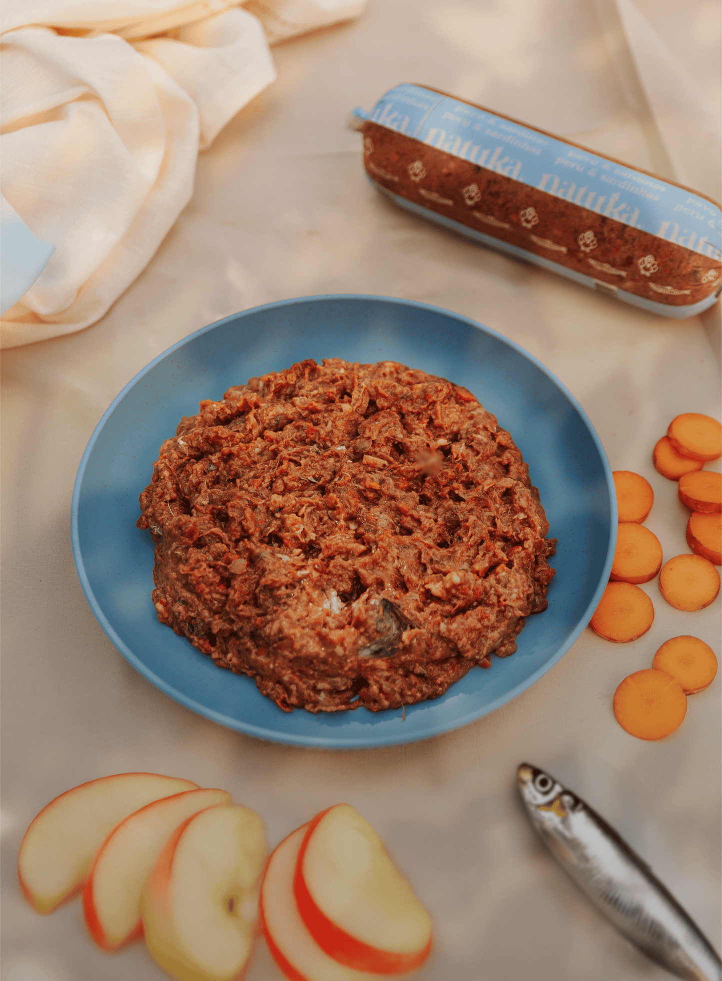 Menú BARF de pavo y sardinas