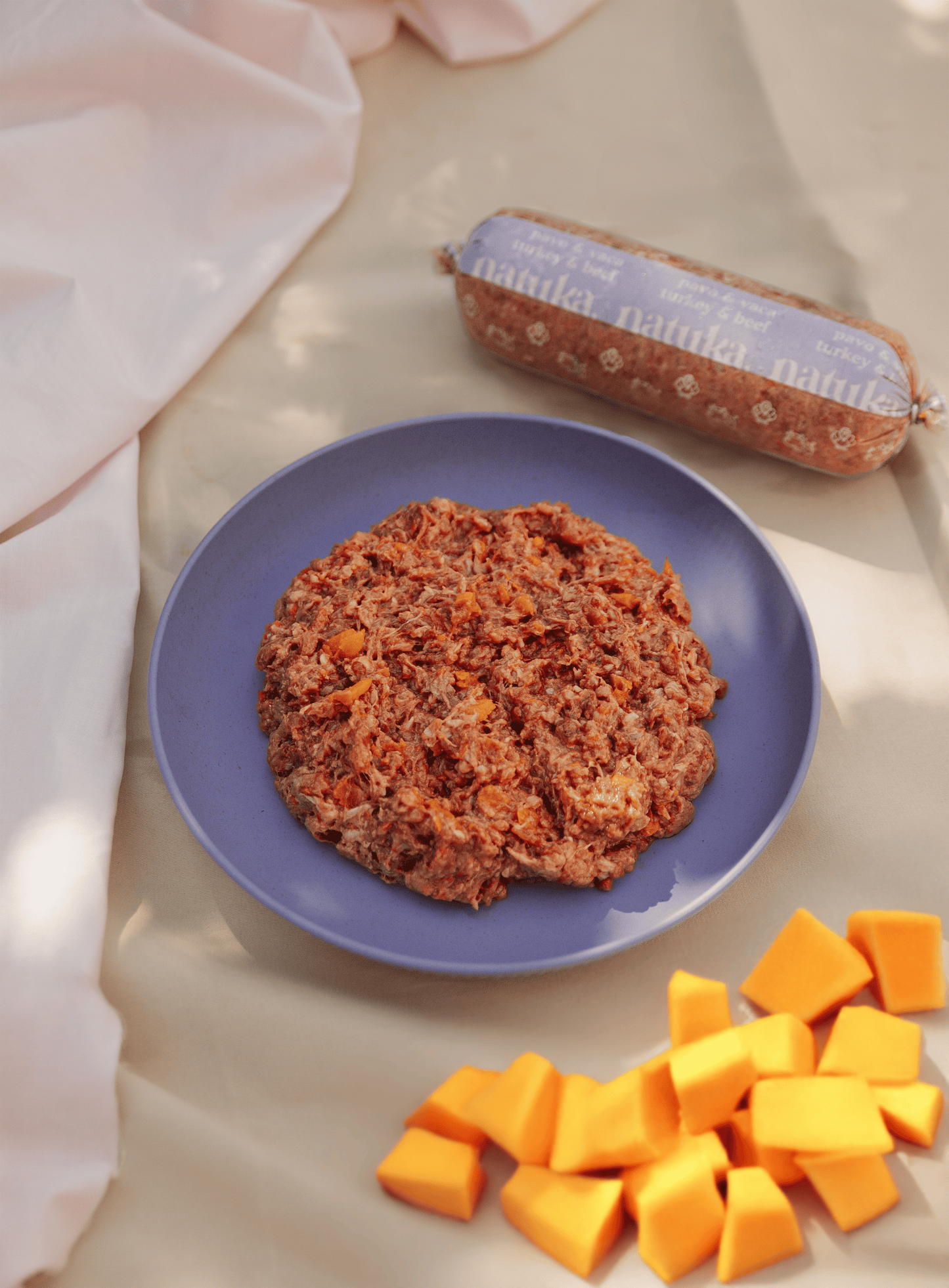 Menú BARF de pavo y vaca