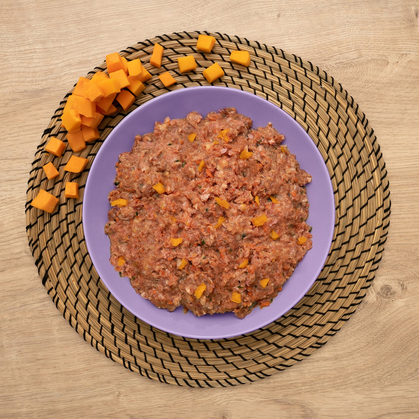 Menú BARF de pavo y vaca