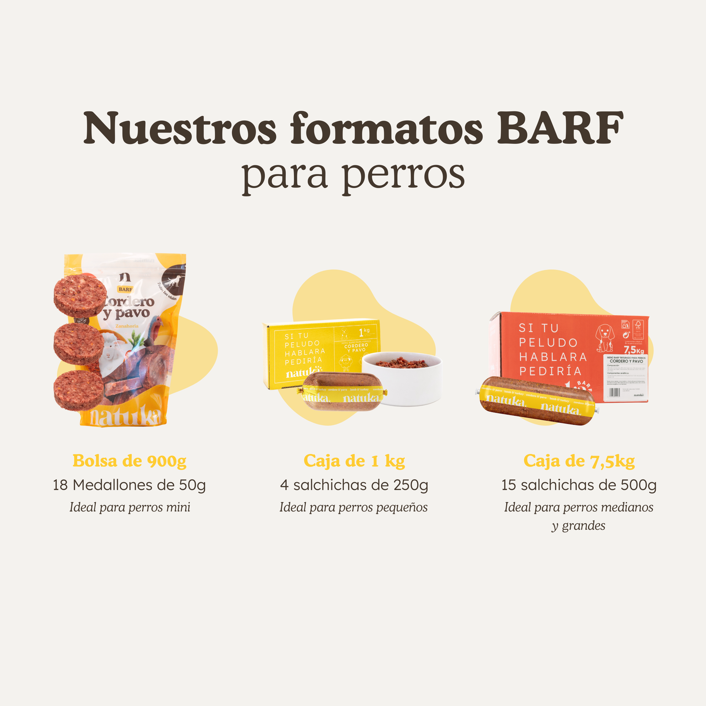Menú BARF de cordero y pavo