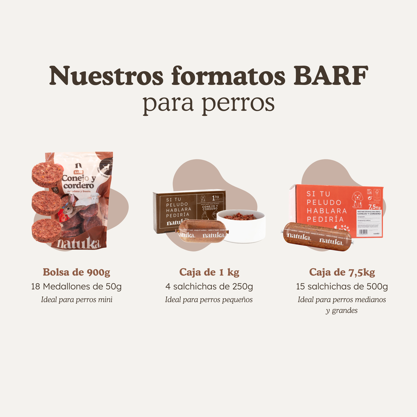 Menú BARF de conejo y cordero