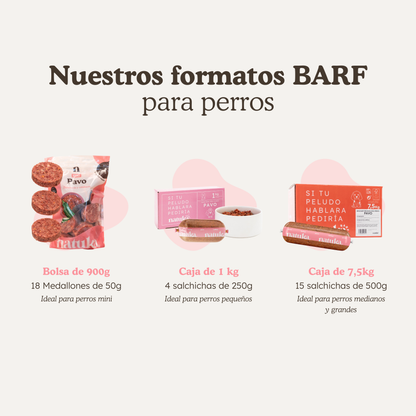 Menú BARF de pavo