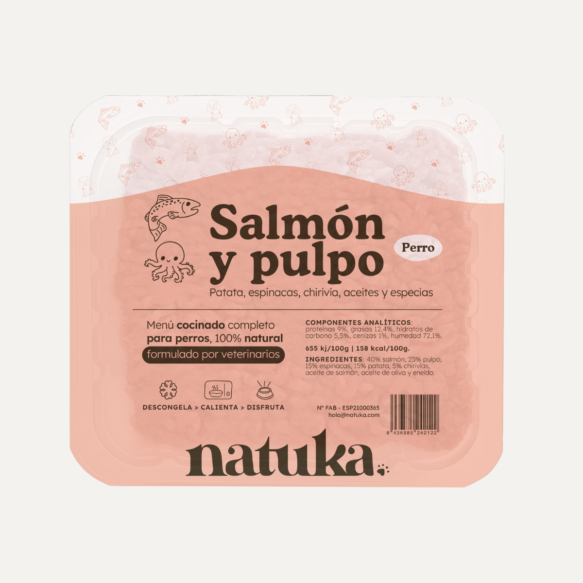 Menú COCINADO salmón y pulpo