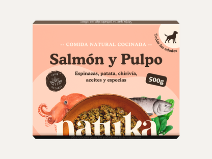 Menú COCINADO salmón y pulpo