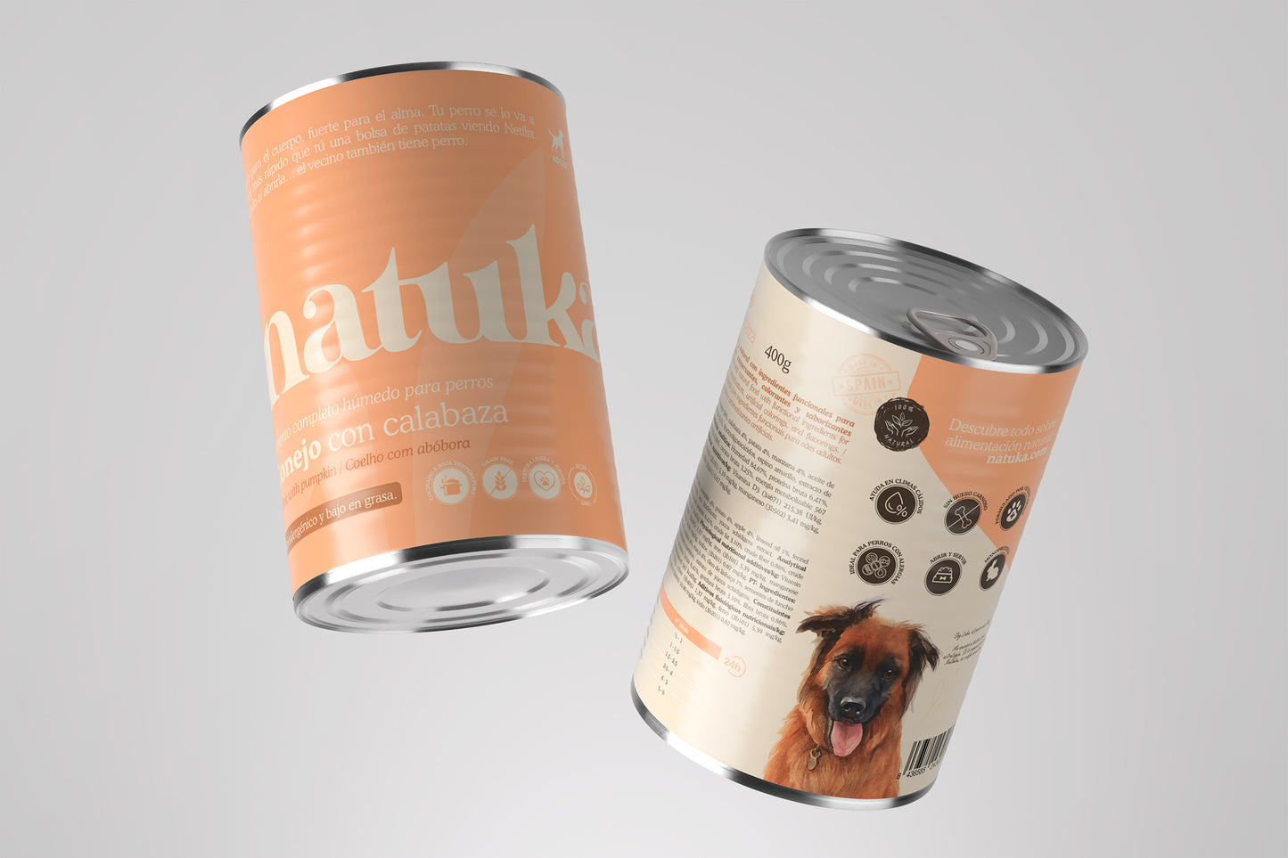 Lata de Conejo para perros 400gr- Alimento completo húmedo