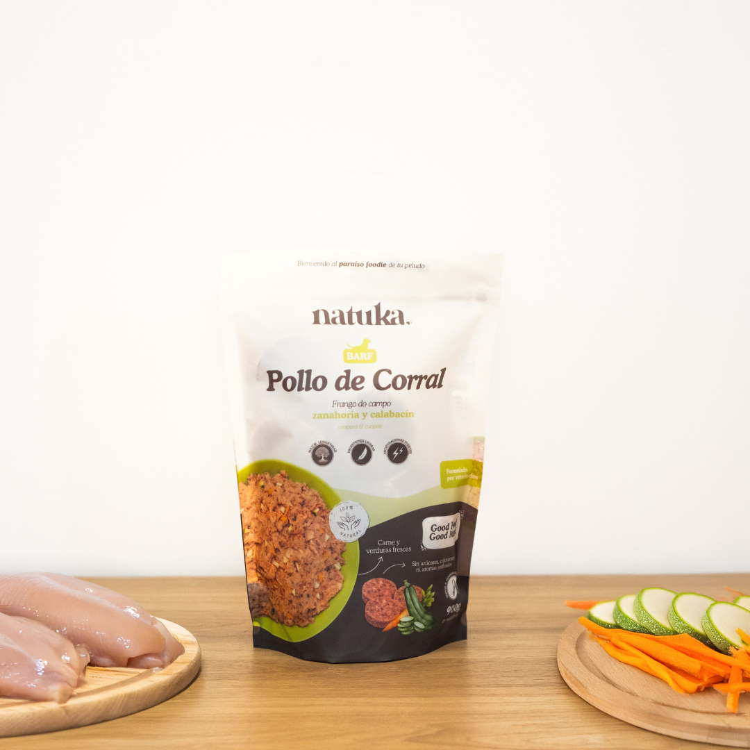 Menú BARF de pollo de corral