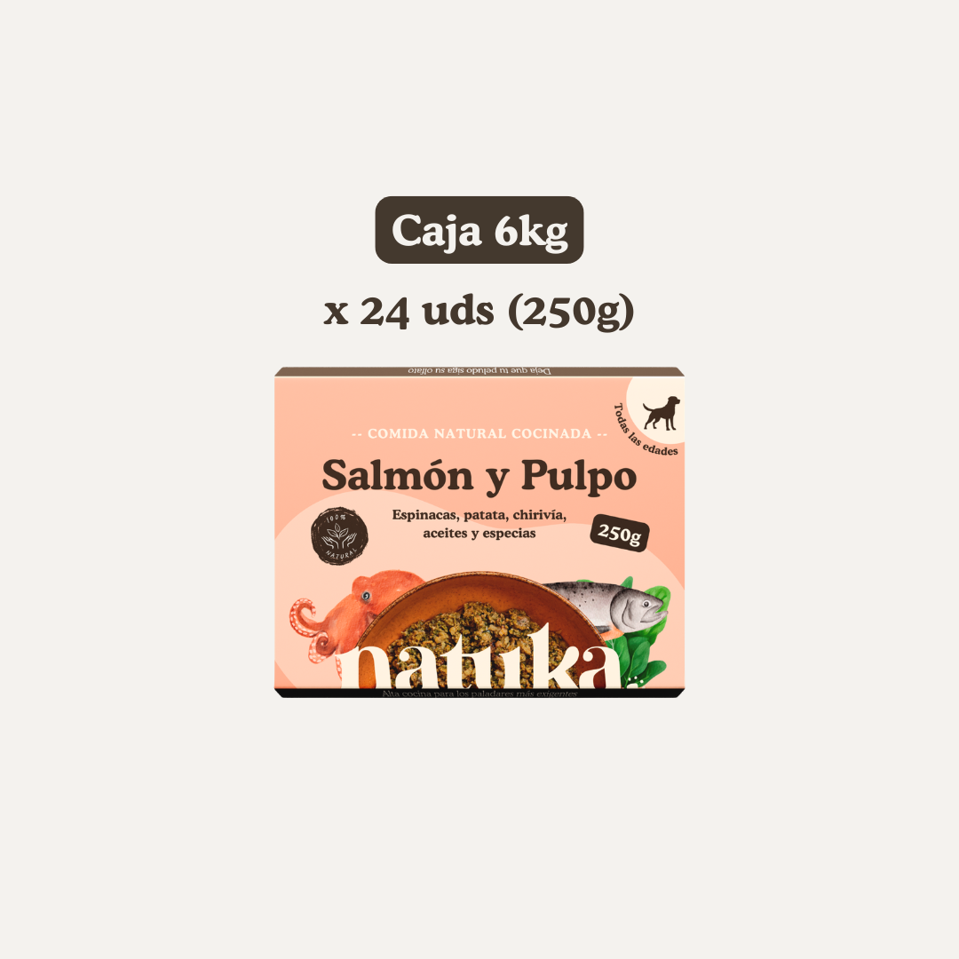 Menú COCINADO salmón y pulpo